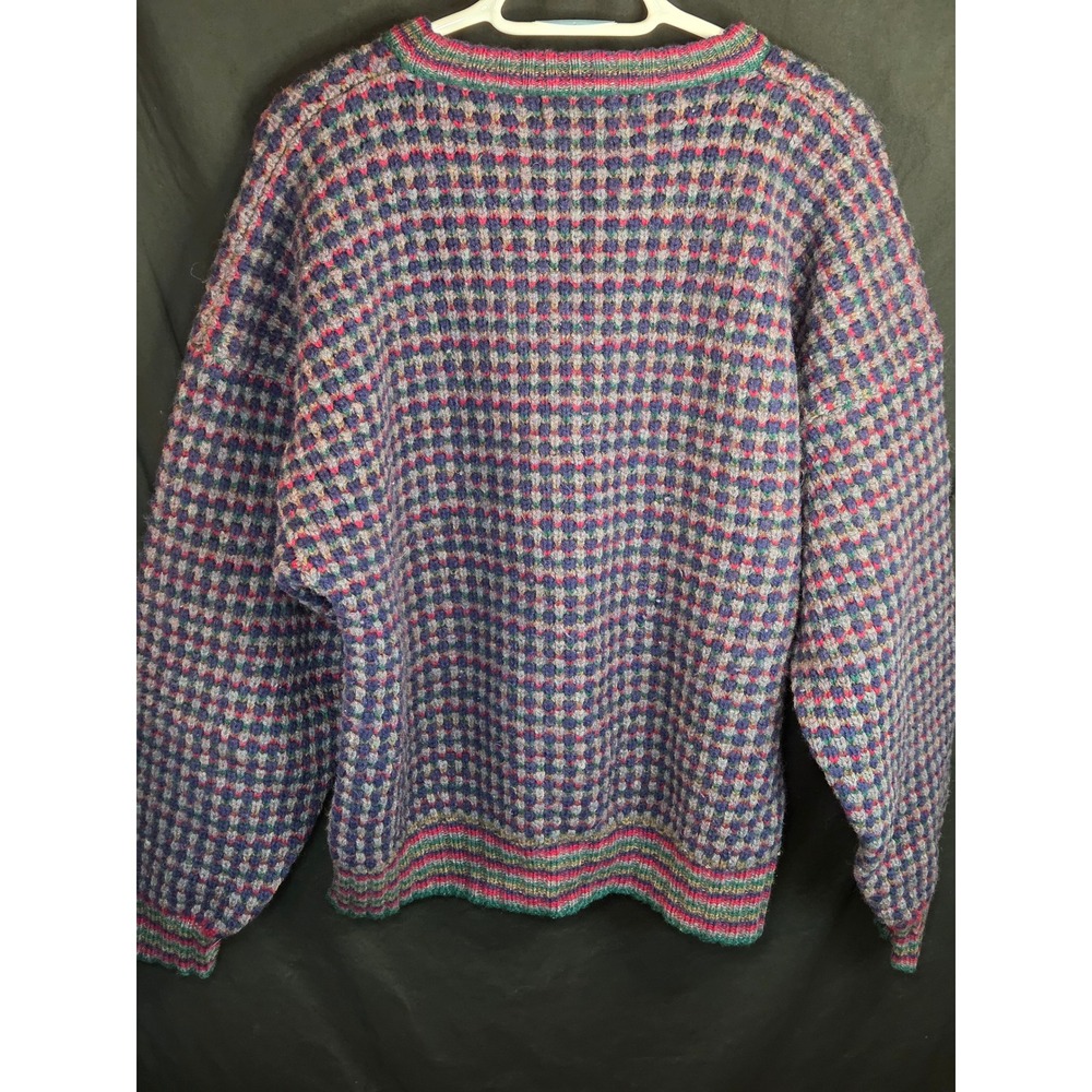Eddie Bauer Vintage Shetland Wool Sweater Men XL Multicolor Knit Crewneck Greece - Picture 6 of 8